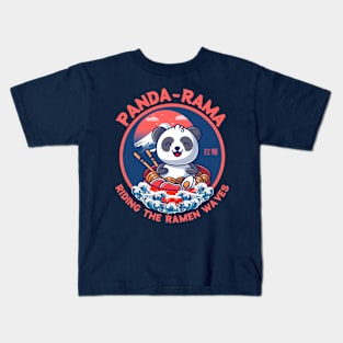 Kawaii Panda Meets Ramen Paradise Kids T-Shirt